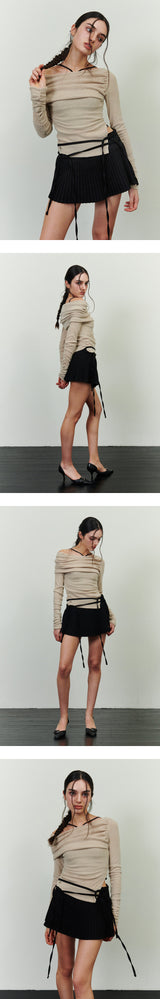 JENNIE OFF-SHOULDER TOP beige