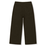 ベーシック ウォッシング ワイド コットン パンツ(brown)