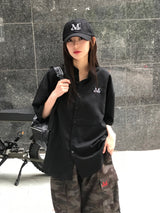 CITY LOOSE-FIT HALF SHIRT (2color) 