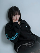会場購入【涼海 すう】ハーフジップスウェット - スカイブルー