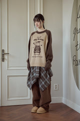 Hush Bear Raglan Pullover Knit
