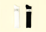 [3PACK] 1507 Basic Trouser Bamboo Knee Socks - Ivory/Black