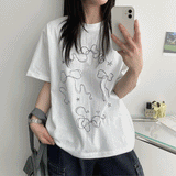 Rudy Ribbon Short-Sleeved T-Shirt (4 colors) - H&L