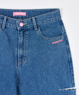 MP HALF CUTTING DENIM PANTS