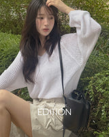 [MADE] Hearts V Loose Fit Knitwear