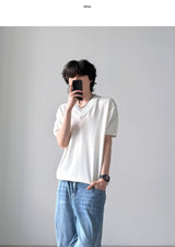 Mary V-neck Half Knit 