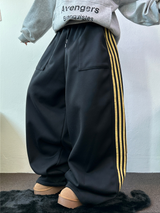 FLEECE❤TRACK BIG POCKET LONG WIDE BALLOON PANTS 🖤🩶💛4COLOR