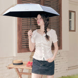 [セット/UVカット] Sunshine Farmhouse 3-Folding Parasol + Body Strap