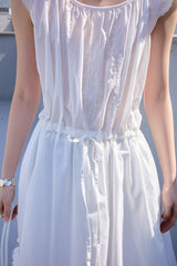 レース ストリング ロングドレス(Ivory)