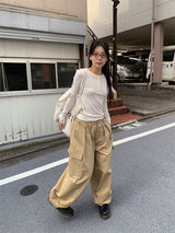 ボタンリブロングスリーブ (4C)
