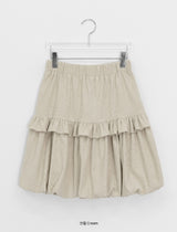 Myopni Corduroy Balloon Midi Skirt