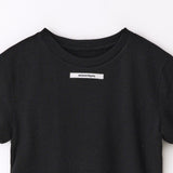 スリムレーベルハーフTシャツ ブラック