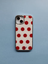 dot silver epoxy case [classic red]