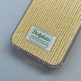 LABEL KNIT HARD JELL CASE_PINK