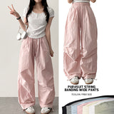 Tive Parasuit Shirring Rustle String Wide Pants