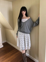 ソウルディープVネックロングスリーブニット