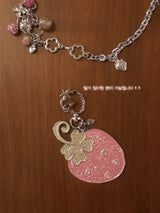 strawberry sparkling necklace