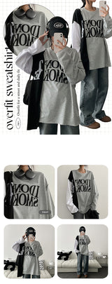 スモークカラースロットロングスリーブTシャツ
