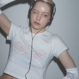 SW'S リボンTシャツ - WHITE