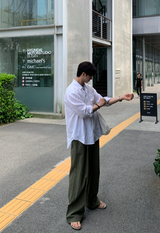 Hyper Essential Overfit Linen Shirt