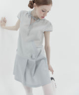 Dolls Hoodie Cap Sleeve Dress Sky