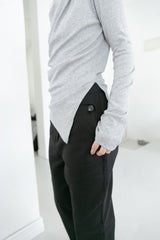 drape side slit top(3colors)