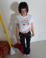 ヒップポケットロウバッグブーツカットジーンズ