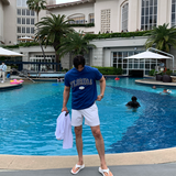 Liu Washing Cotton Banding Shorts