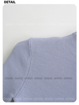 half-turtleneck slim line knitwear T-shirt
