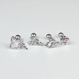 [SET] Aurora Butterfly Ribbon Piercing