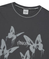ピグメントバタフライゴスTシャツ_チャコール