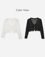 Af Punching Knit Cardigan