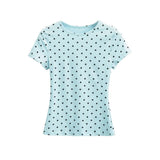 リブラドッとスリムTシャツ
