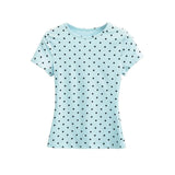 【即日発送】リブラドッとスリムTシャツ