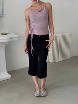Mood slim denim capri pants(2color)