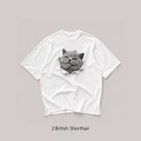 [A-T0302] アンニョンキャット半袖Tシャツ (6タイプ)