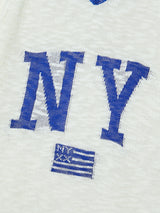 NYフラッグVネックニット  (HEATHER GREY)