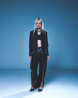 DENIM LINE ZIPPER JACKET (BLACK)