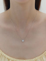 26SS★ [Premium Plating] Essence AB(W) Pudding Heart Pave Necklace