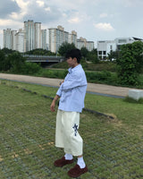 リベットクロップストライプシャツ