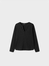 ワッフル ヘンリーネック ルーズ ロングスリーブ(4color)