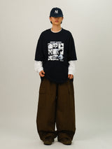AU Washed String Cargo Pants
