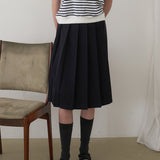 Classic Soft Pleats Skirt_Black
