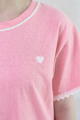 プチ ラブ クロップ Tシャツ [Pink]