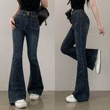 Nars two-button pocket bootcut washed denim pants