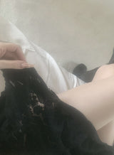 マロン レース アンバル スカート (black)