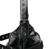 NIV ジッパーポイントベルテッドレザーショルダーバッグユニセックス