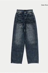 mud-Washing denim pants
