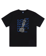 ブルーチェスキングロゴプリンティングショートスリーブTシャツ ブラック
