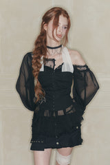 MIDNIGHT HALTER TOP black